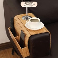 LOVIVER Couch Cup Holder Wooden with Cup Tray Hanging Storage Bag Couch Pouch recliner Couch Caddys 