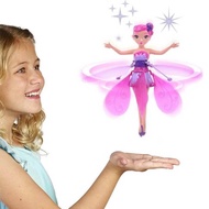 ANGCHI Cute Creative Elsa Princess Infrared Suspension Toy Flying Machine Helicopter Little Fairy RC Drone Gesture Induction Flying Toy Infrared Induction Flyings Fly Toy tation Flying Toy