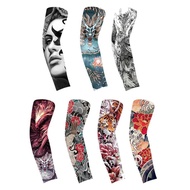 3d Tattoo Printed Arm Sleeves Outdoor Sun Protection Outdoor Shoulder Cycling Sleeve [cod] Y2l7