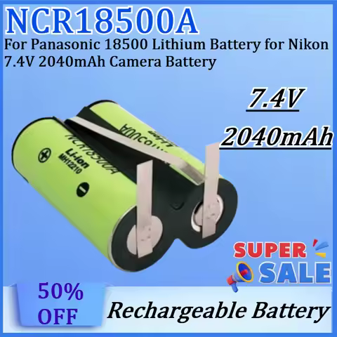 New NCR18500A High Quality for Panasonic 18500 Lithium Battery for Nikon 7.4V 2040mAh Camera Battery
