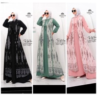 GAMIS CARDIGAN CERUTY KOMBI CRINKLE RAFIKA GAMIS ORI ZAHIN