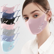 Washable Breathable Sunscreen Mask Ice Silk Cloth Mask Summer Coolness Mask Comfortable Protection Women Ice Silk Mask ⚡Spring