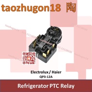 Electrolux Haier Hisense PTC Starter Relay &amp; Overload Fridge Refrigerator Freezer Compressor QP3-12A