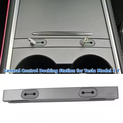 For Tesla Model 3 Y HUB Box Center Console Phone Charging Cable Clip Central Control Docking Station