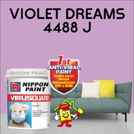 VIOLET DREAMS 4488 J NIPPON 5L VIRUSGUARD INTERIOR WALL PAINT (VIRUS GUARD ANTI-VIRAL/ANTI-BACTERIAL