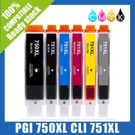 Canon PGI 750XL / CGI 751XL Compatible Ink Catridge(PBK,BK,C,M,Y,G)