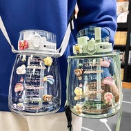 Large Capacity Water Bottle, Ins Style Cute Plastic Drinking Cup