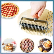 (UDOP) Stainless Steel Lattice Cutter Dough Lattice Roller Cutter Baking Tool Cookie Pie Pizza Bread