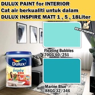 ICI DULUX INSPIRE INTERIOR MATT 18 Liter Floating Bubbles / Marine Blue