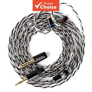 KBEAR P34 IEM Cable Silver-Plated HiFi headphone Upgrade 2Pin 5N 2-Strands