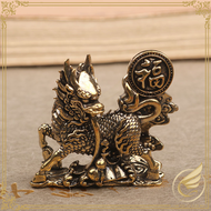 Decor Mini Tượng Nhỏ Phúc Kỳ Lân Phong Thủy Để Bàn Cát Tường Vượng Tài Lộc Bằng Đồng Thau - Đồ Đồng