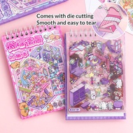 Korean Style 3D Stacking Sticker | Cute Cartoon Scenes | PET Miniature Building