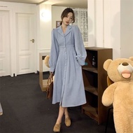 Susana ID Suit Collar Corduroy Dress D025