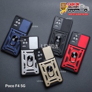 Poco F4 5g Poco F4 Gt Poco F5 5g Case Robot Slide Camera Protect + Ringstand Poco F4 5g Poco F4 Gt P