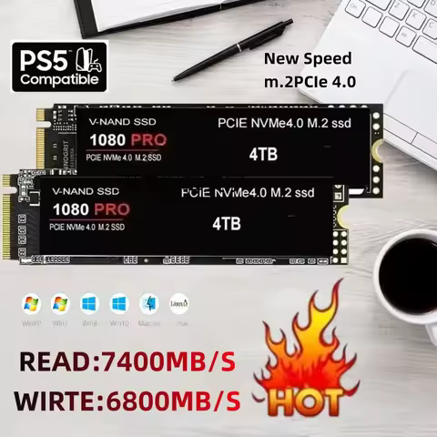 1080PRo 990 PRO M2 NVMe1TB 2TB 4TB Hard Drive High Performance for PC PS5 Laptop