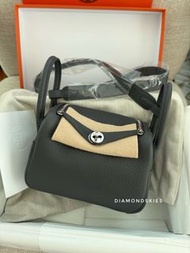 全新✅正單✅W刻✅ Hermes Mini Lindy II Ardoise 85 TC Palladium 二代 石板灰色銀