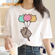 Pusheen Cat t shirt Pusheen Cat Cute Kawaii Harajuku Style Japanese Casual Short-Sleeved t-shirt Fem