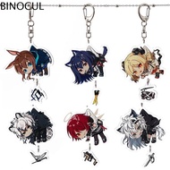 BINOCUL เด็กๆ การ์ตูน Lappland อมิยะ จี้ห้อยกระเป๋า Silverash พวงกุญแจเกม arknights ที่ใส่กุญแจ พวงก