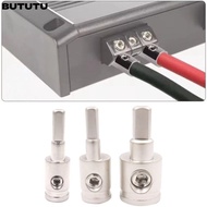 BUTUTU Car Audio Connector, Gold Silver Pure Copper Car Speaker Wire Terminal, 0GA 4GA 8GA Power Gro