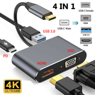 [เรือจากประเทศไทย]USB C to HDMI VGA Adapter Type-c to HDMI 4K for MacBook Pro HP Envy 13 Dell XPS13/15 Lenovo miix510,Huawei Mate 10 P20 Samsung S8 Note 8 Black