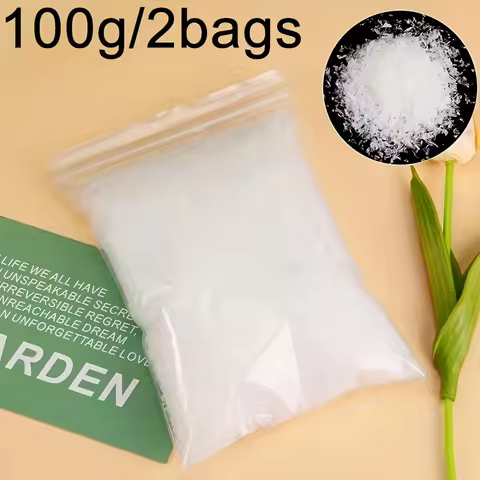 100g Artificial Snow Flakes, Fake Snow for Christmas Decor & Winter Crafts