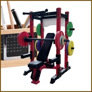 Mini Squat Rack 3D Printed Realistic DIY 1/12 Scale Mini Fitness Equipment Statue for Home Office Bo