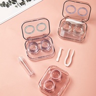Eyeshare 1 piece contact lens case transparent contact lens care box with tools lens storage box