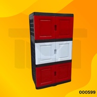 0016 Storage Cabinet 3 Tier / Plastic Cabinet / kitchen cabinet/Almari/Almari Baju/Almari Serbaguna 