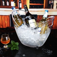 ถังแชมเปญใส 8 ลิตร ที่ถังแชมเปญ ถังน้ำแข็ง ถังไวน์เดี่ยว   8 Liter Champagne Bucket Oval Single Champagne Beer Ice Bucket