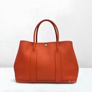 Hermes包包 Garden Party36橘色Togo皮手提包