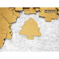 Christmas Tree Kraft Tags Xmas Gift Mini Cards Party Decorations (50pcs / 100pcs)