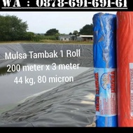 TRENDY! PLASTIK MULSA TAMBAK 1 ROLL 200 M X 3 M, 44 KG, 80 MICRON