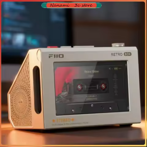 FiiO RETRO BOX Audio Cassette-Style Bluetooth Stereo Supports LDAC USB Decoding, Cassette Window for