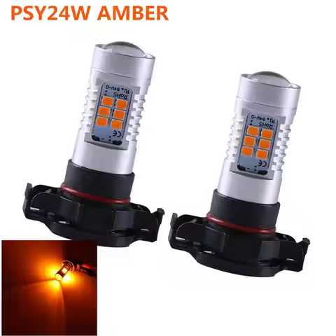 2 pcs canbus amber PSY24W LED Turn signal Emergency light hazard lights For VW Passat B7 Tiguan Golf