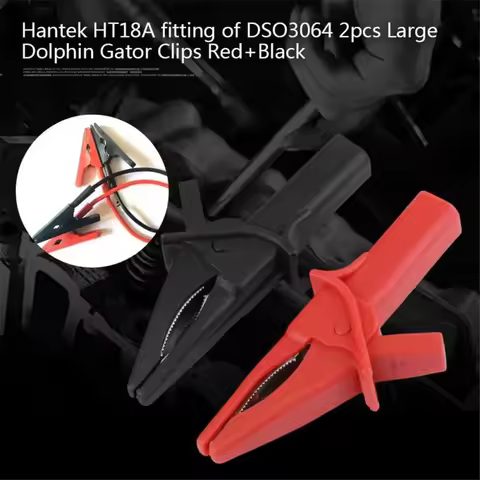 Hantek HT18A Positive And Negative Dolphin/Alligator Clip Suitable For Oscilloscope Red+Black Oscill