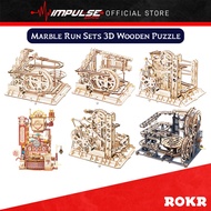 Robotime ROKR Marble Run Sets 3D Wooden Puzzle Series - Last City, Squad, Explorer, Climber, Night C