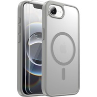 Ezanmull for  16e Case &  17e Case Magnetic Shockproof, [Fit for MagSafe] [2Pcs Glass Screen Protect