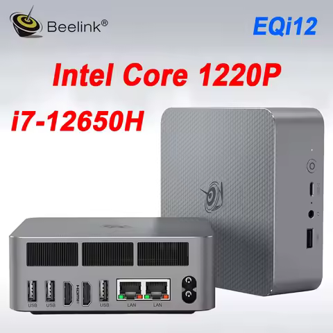 Beelink EQi12 Intel Core 1220P/i7-12650H Mini PC LPDDR5 16GB 500GB SSD M.2 2280 SSD WIFI6 BT5.2 Desk