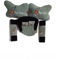 Car set Bugs Bunny Car Pillow 3in1 Bugs Bunny Car Pillow Car Pillow set