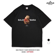 Everester เสื้อยืดผู้ชาย t shirt for men เสื้อดำคอฟิต Oversize Cotton Capybara EXP