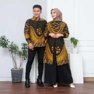 berkualitas Gamis Batik Kombinasi Modern Kekinian Couple Kemeja Batik