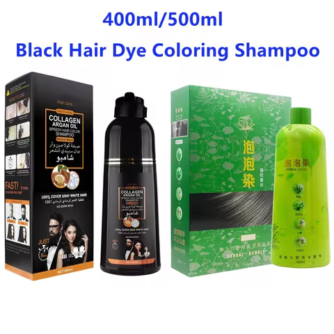 For Disaar Hair Coloring Shampoo Ginseng Snake Oil Care Fast Black Hair Dye Shampoo Cover Grey-Hair 