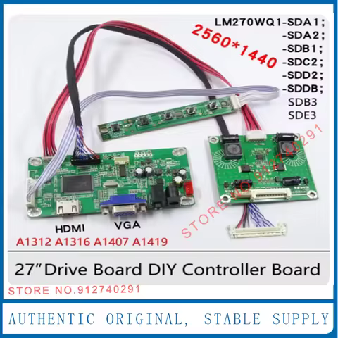 27 Inch iMac A1312 A1316 A1407 2K LCD Controller Driver Board Monitor Display Kit For LM270WQ1 A2 C2