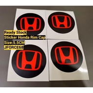 Sticker Honda Rim Cap 55MM 1SET(4PC) HONDA City Civic Jazz Accord Hrv crv eg ek fd fk fd vtec type r