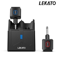 LEKATO JW06 Audio System with Charging Box 5.8GHz Guitar Transmitter Receiver 4 Signal Channel for E