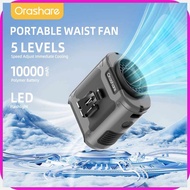Orashare%w!K50)NY}PH#10000mAh?pC~Portable?iV~Waist?b}Cooling>k}Fan>F}3 in 1 Outdoor Fan With Light