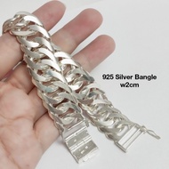 Silver 925 Bangle Lipan w2cm L21cm Bangle Lelaki