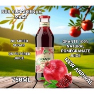 GRANTE 100% NATURAL (UN FILTERED )POMEGRANATE JUICE 750ML