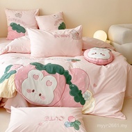 Skin Three-Piece Set All Pure Cotton Soft Cotton Patch Cartoon Four-Piece Set 60 Pieces 100 Embroide