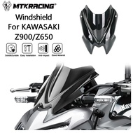MTKRACING Windshield For KAWASAKI Z900/Z650 2021-2024 Motorcycle Fairing Windshield Front Windshield